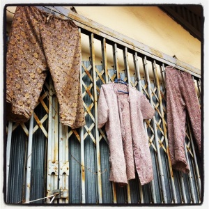 Vietnamese PJs hanging out to dry